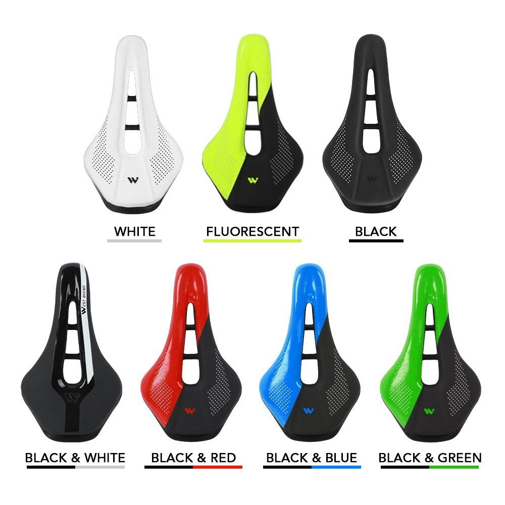 WEST BIKING Bike Saddle Bicycle Saddle Replacement  Soft PU Leather Hollow Seat Cushion for MTB Mountain Bike Road Bike