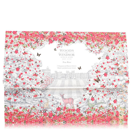 True Rose 5 Perfumed Drawer Liners by Woods Of Windsor --