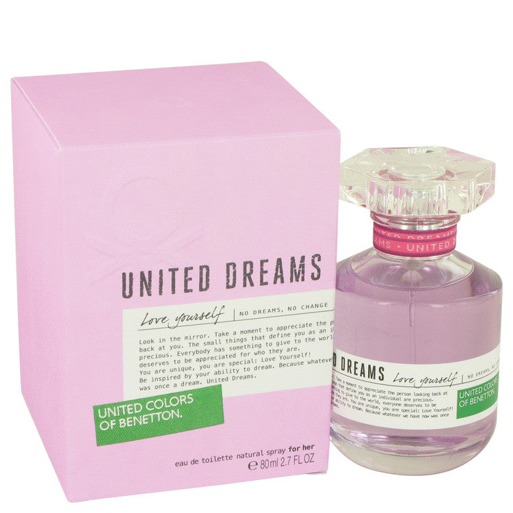 United Dreams Love Yourself Eau De Toilette Spray by Benetton 80 ml