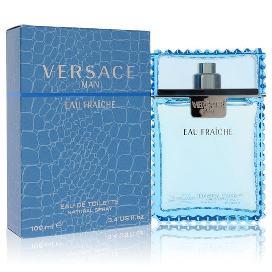 Versace Man Eau Fraiche Eau De Toilette Spray (Blue) by Versace 100 ml