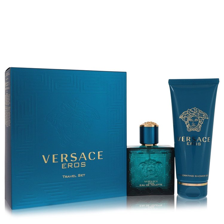 Versace Eros Gift Set - 1.7 oz Eau De Toilette Spray + 3.4 oz Shower Gel by Versace --