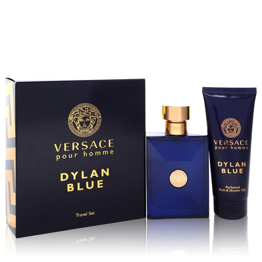 Versace Pour Homme Dylan Blue Gift Set - 3.4 oz Eau de Toilette Spray + 3.4 oz Shower Gel by Versace --