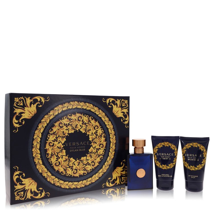 Versace Pour Homme Dylan Blue Gift Set - 1.7 oz Eau De Toilette Spray + 1.7 oz After Shave Balm + 1.7 oz Shower Gel by Versace --