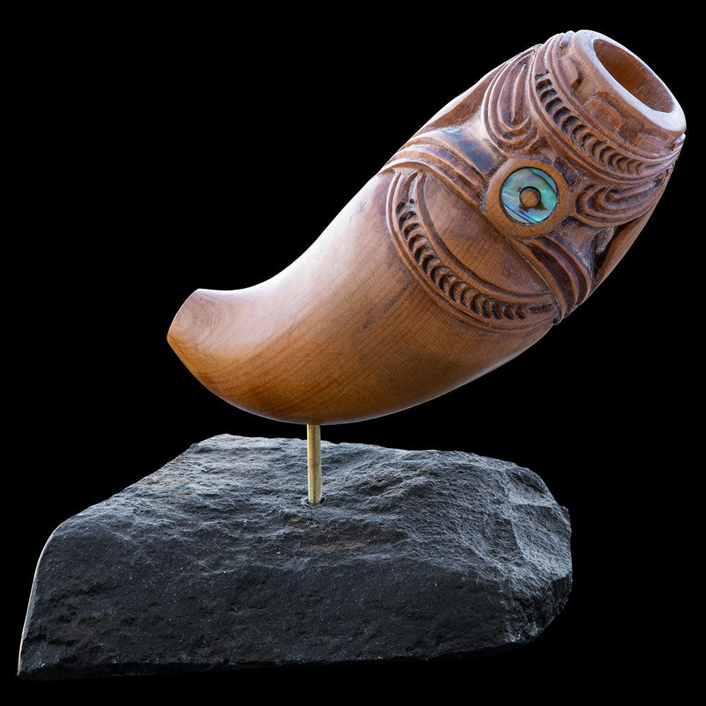 Wooden Nguru (Flute) by Alex Sands Sculpture
