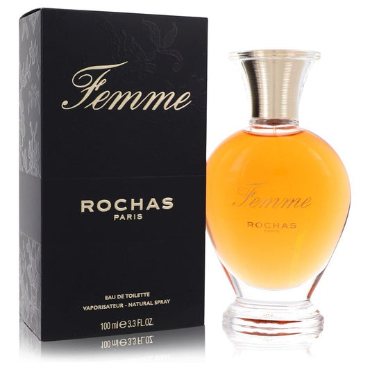 Femme Rochas Eau De Toilette Spray by Rochas 100 ml