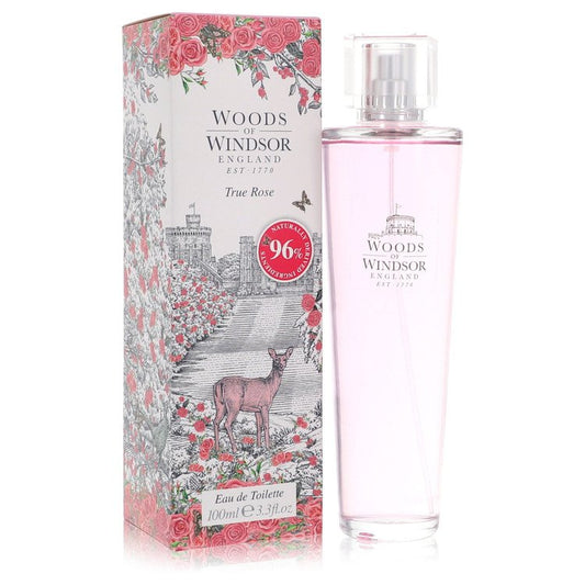 True Rose Eau De Toilette Spray by Woods Of Windsor 100 ml