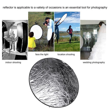 60cm 5 in 1 Round Photography Studio Light Reflector Collapsible Disc Reflector Set