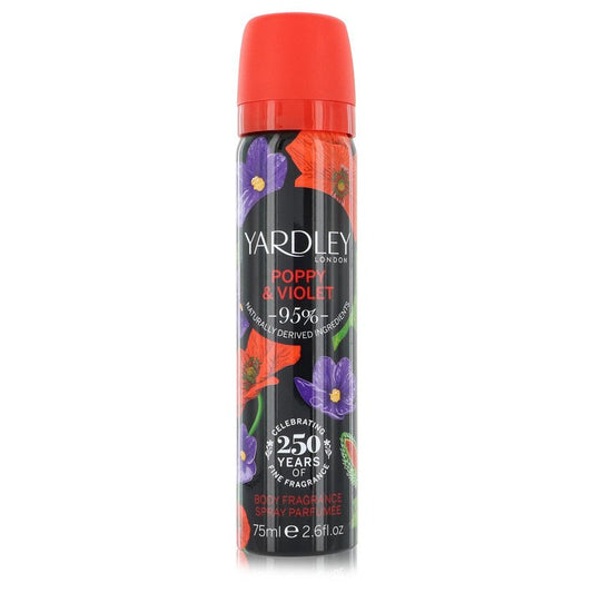 Yardley Poppy & Violet Body Fragrance Spray by Yardley London 77 ml