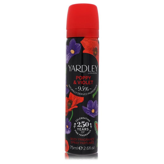 Yardley Poppy & Violet Body Fragrance Spray by Yardley London 77 ml