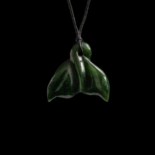 Wera - Whale Tail, hand-crafted jade pendant